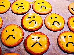 Sad face cookies
