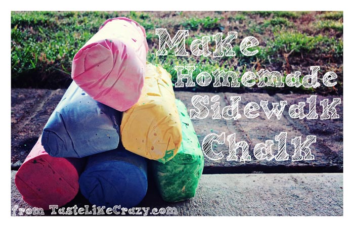 Make homemade sidewalk chalk!
