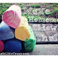 Make homemade sidewalk chalk!