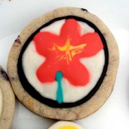 Decorated flower cookie